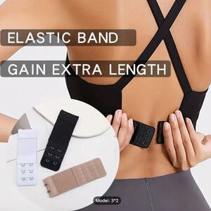 NEW 3pcs 2 Hooks Bra Strap Extenders, Comfortable Adjustable 3 Colors